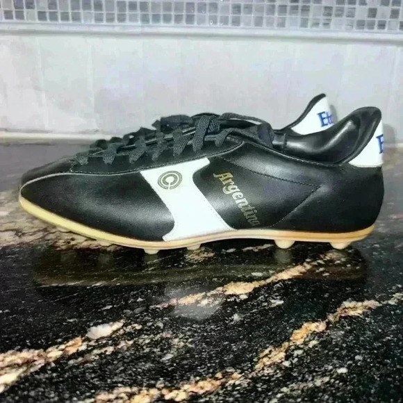 Etonic Soccer Cleats “Argentina” Size 8 / Black White - Picture 9 of 13